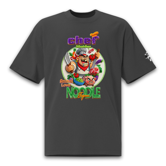 Crazy Noodle Chef – Oversized Cotton T-Shirt