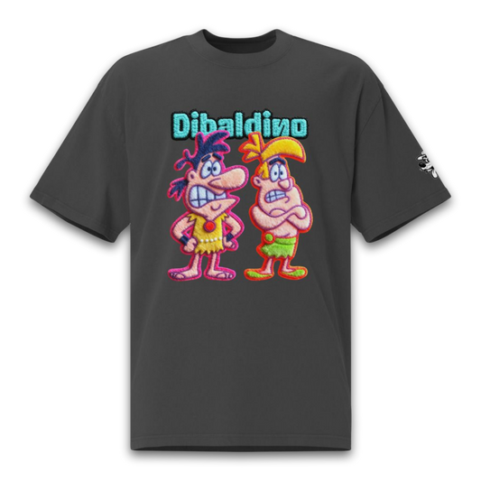 Stone Age Trouble Duo – Oversized Cotton T-Shirt