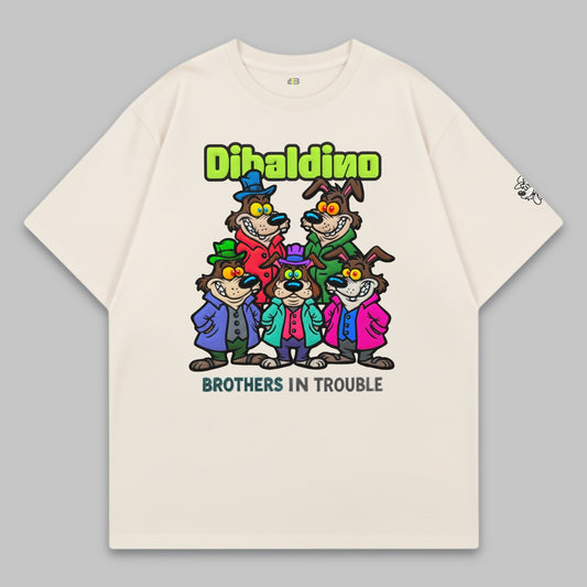 Brothers in Trouble Crew – Oversized Cotton T-Shirt