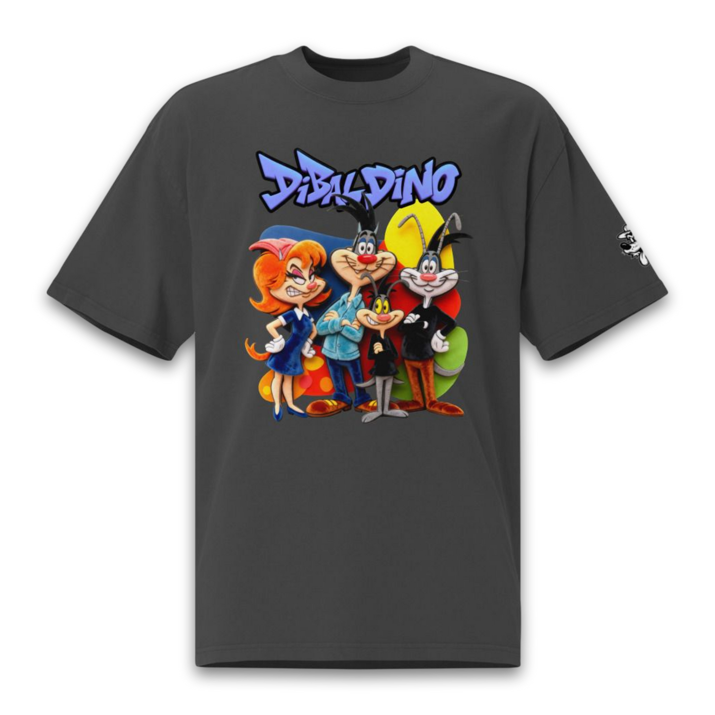 Cartoon Crew Squad – Oversized Cotton T-Shirt