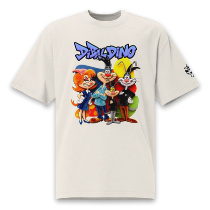 Cartoon Crew Squad – Oversized Cotton T-Shirt