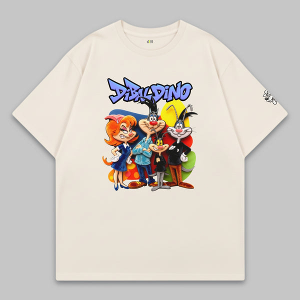 Cartoon Crew Squad – Oversize Baumwoll-T-Shirt