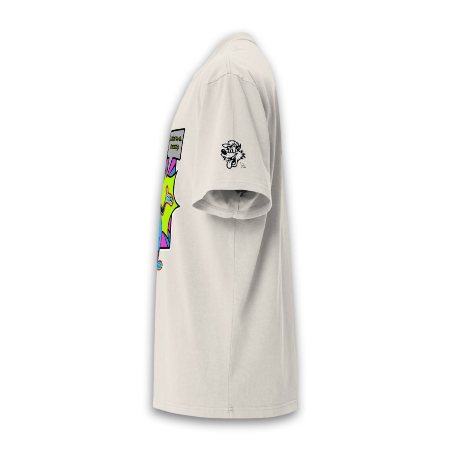 Chaos Cat Neon Edition – Oversized Cotton T-Shirt