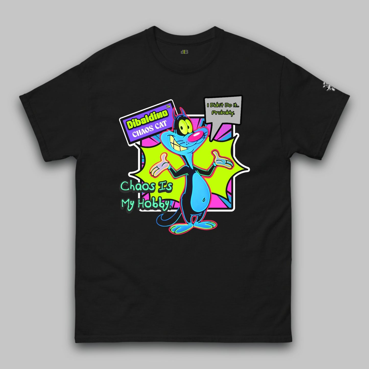Chaos Cat Neon Edition – Klassisches Unisex-T-Shirt