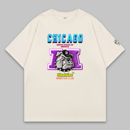Chicago Bulldog Attitude – Oversized Cotton T-Shirt