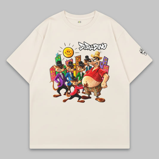 City Gang Showdown – Oversized Cotton T-Shirt