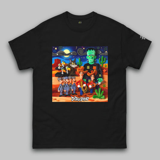 Desert Mayhem Cartoon – Klassisches Unisex-T-Shirt
