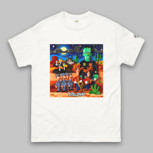 Desert Mayhem Cartoon – Klassisches Unisex-T-Shirt