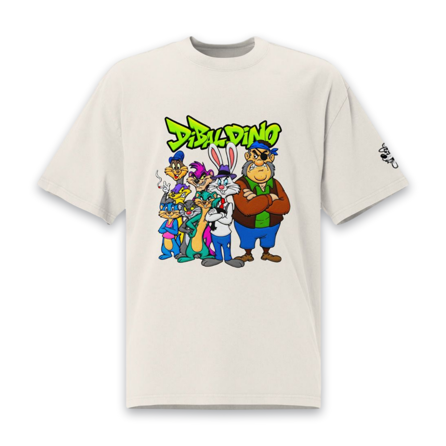Gangster Toon Crew – Oversized Cotton T-Shirt