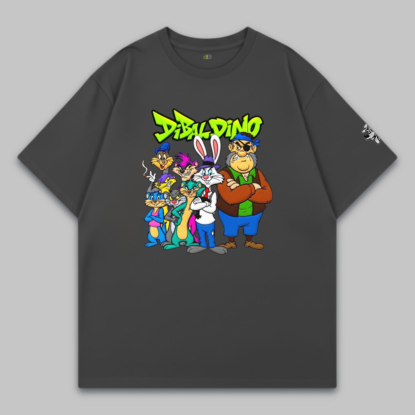 Gangster Toon Crew – Oversize Baumwoll-T-Shirt