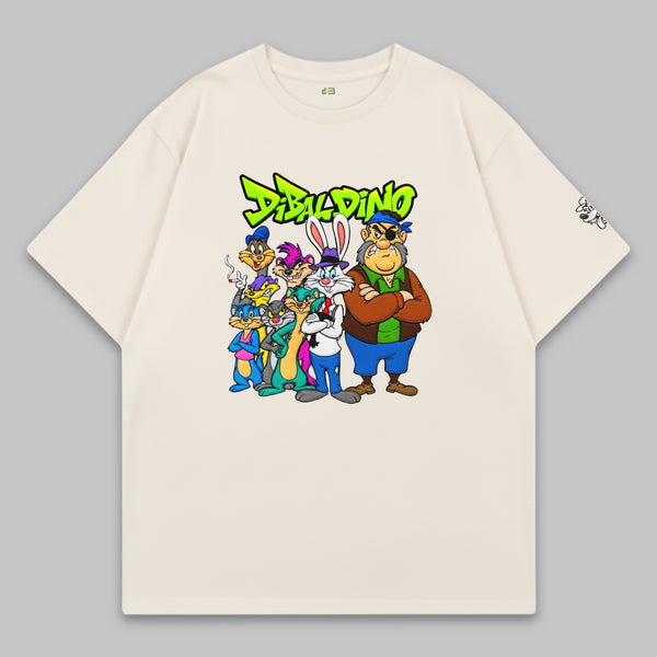 Gangster Toon Crew – Oversize Baumwoll-T-Shirt