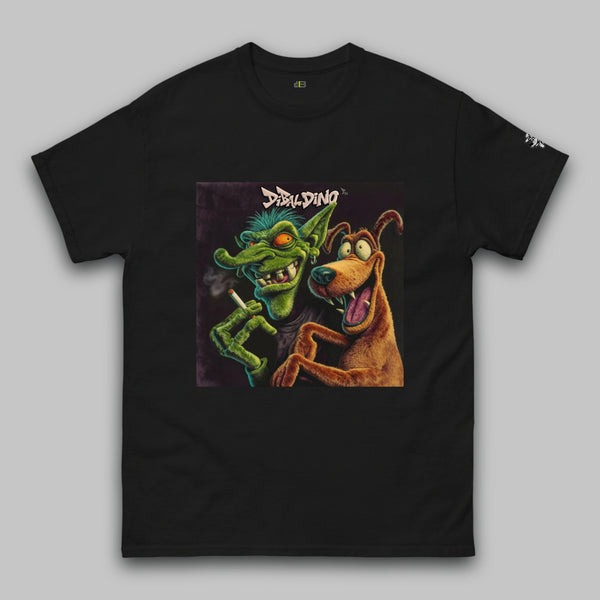 Goblin & Dog Chaos Duo – Klassisches Unisex-T-Shirt