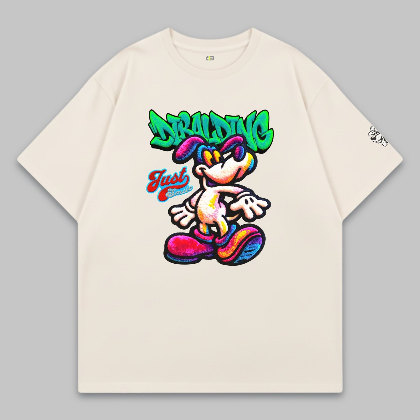 Just smile – Oversize Baumwoll-T-Shirt