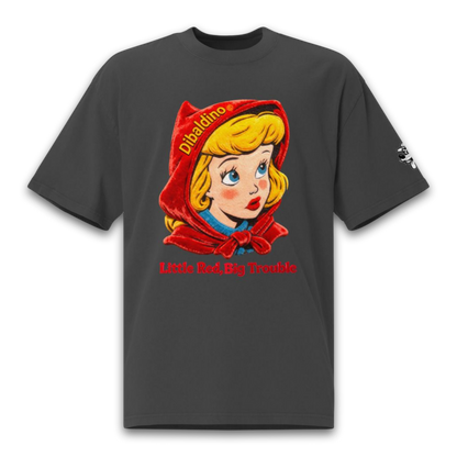 Little Red Big Trouble – Oversized Cotton T-Shirt