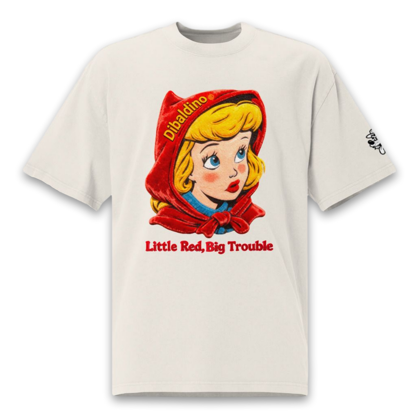 Little Red Big Trouble – Oversized Cotton T-Shirt