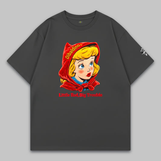 Little Red Big Trouble – Oversize Baumwoll-T-Shirt