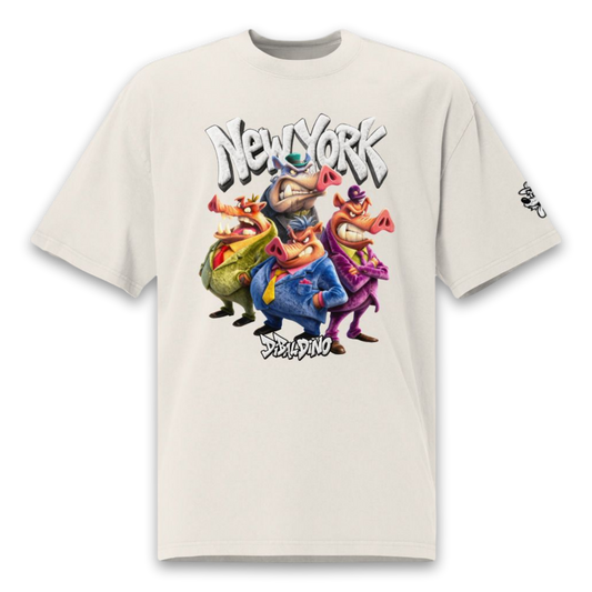 New York Hog Mafia – Oversized Cotton T-Shirt