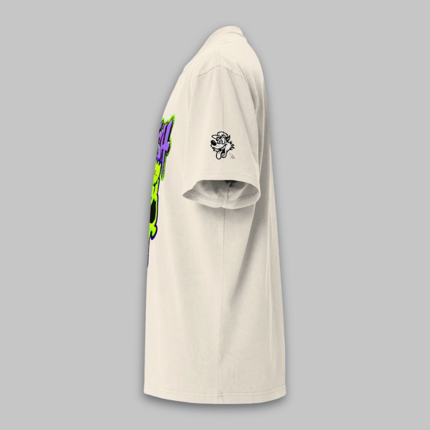 Punish Neon Skull – Oversized Cotton T-Shirt