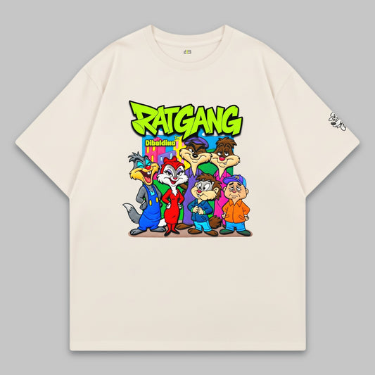 Rat Gang Crew – Oversize Baumwoll-T-Shirt