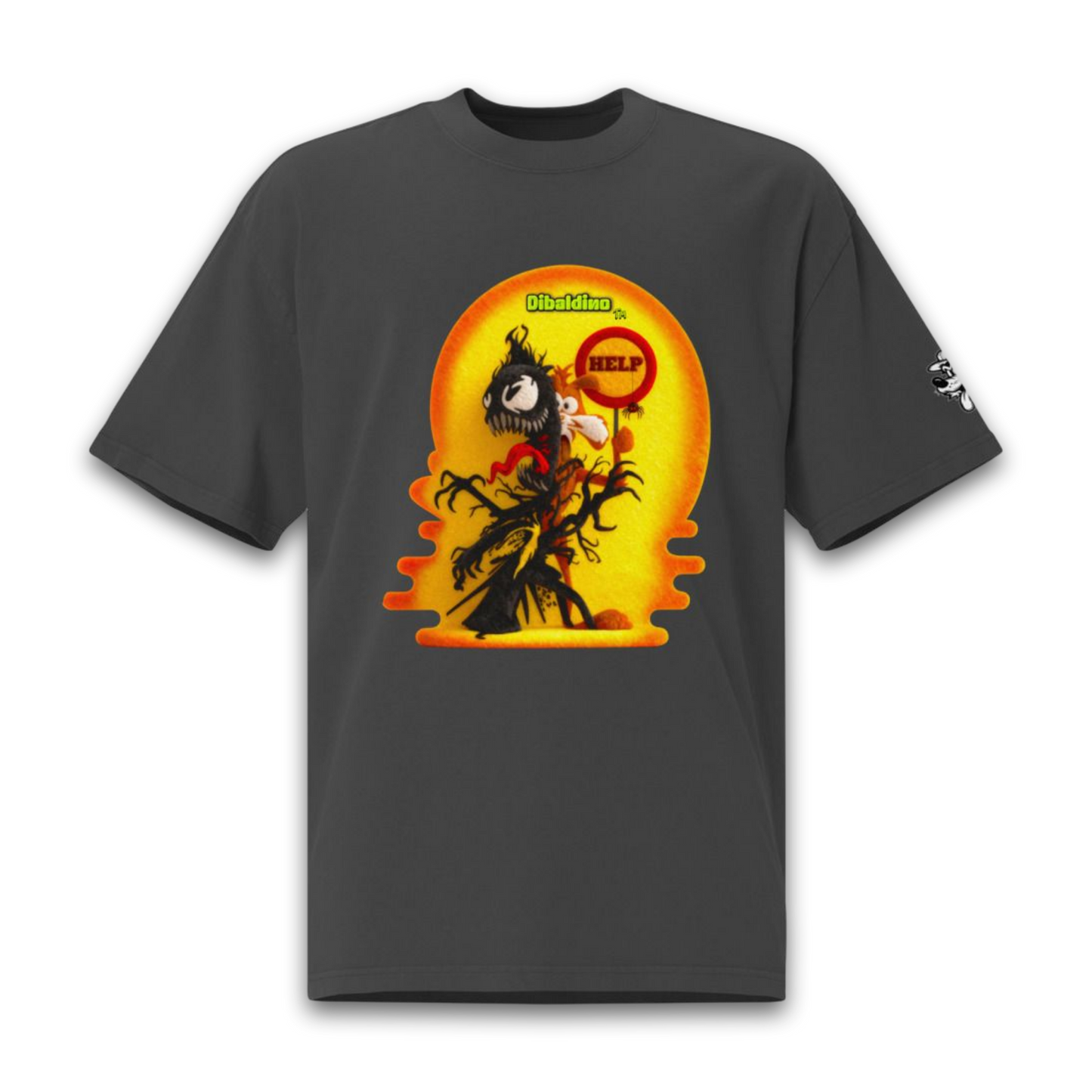 Shadow Monster Trouble – Oversized Cotton T-Shirt