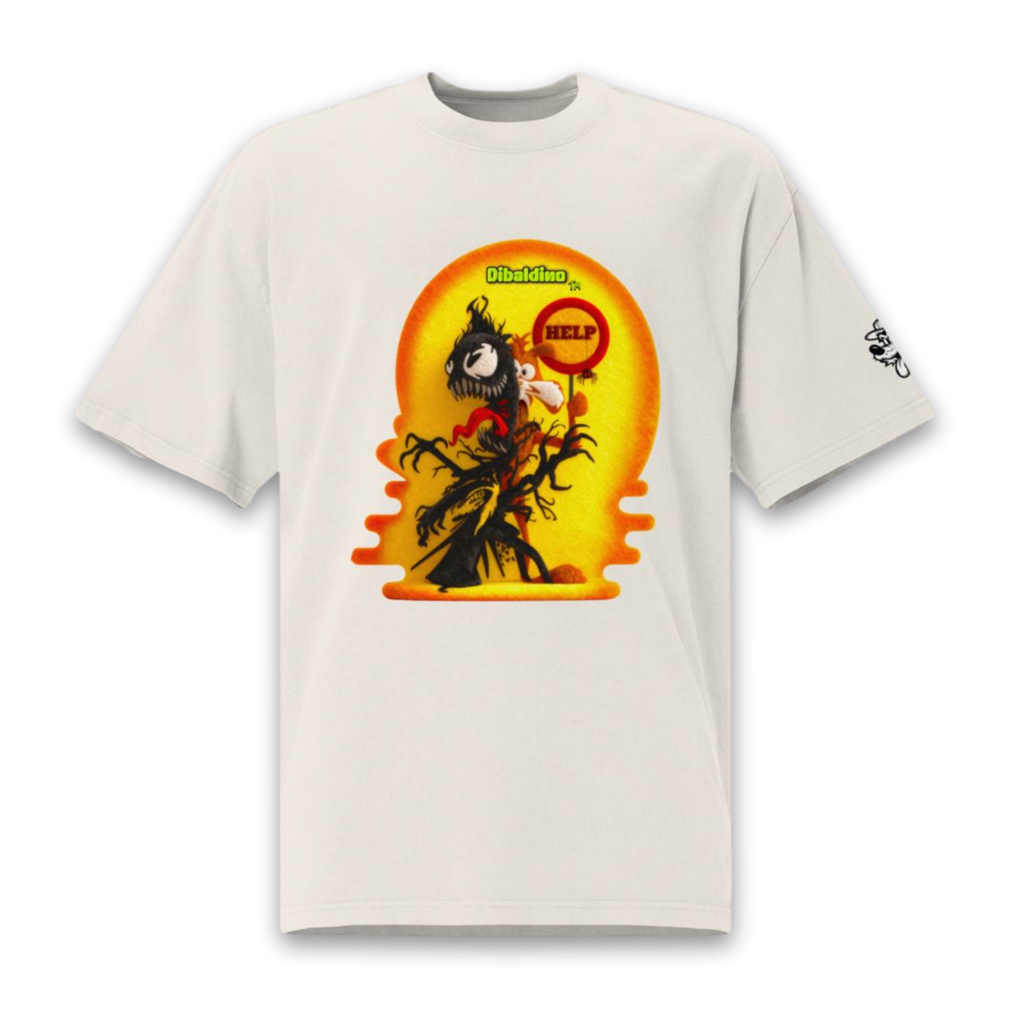 Shadow Monster Trouble – Oversized Cotton T-Shirt