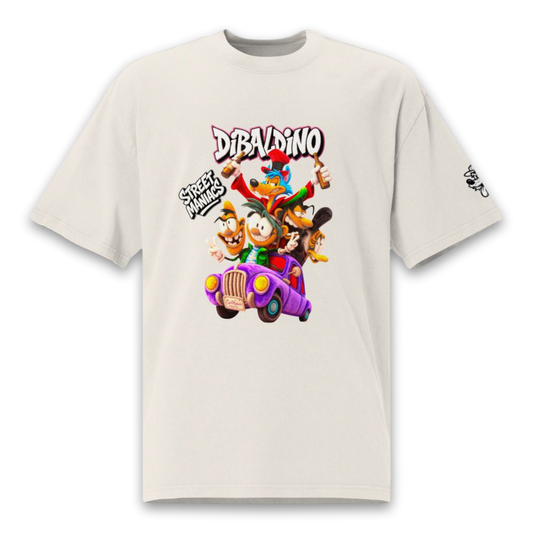 Street Maniacs Ride – Wild Cartoon Crew – Oversized Cotton T-Shirt