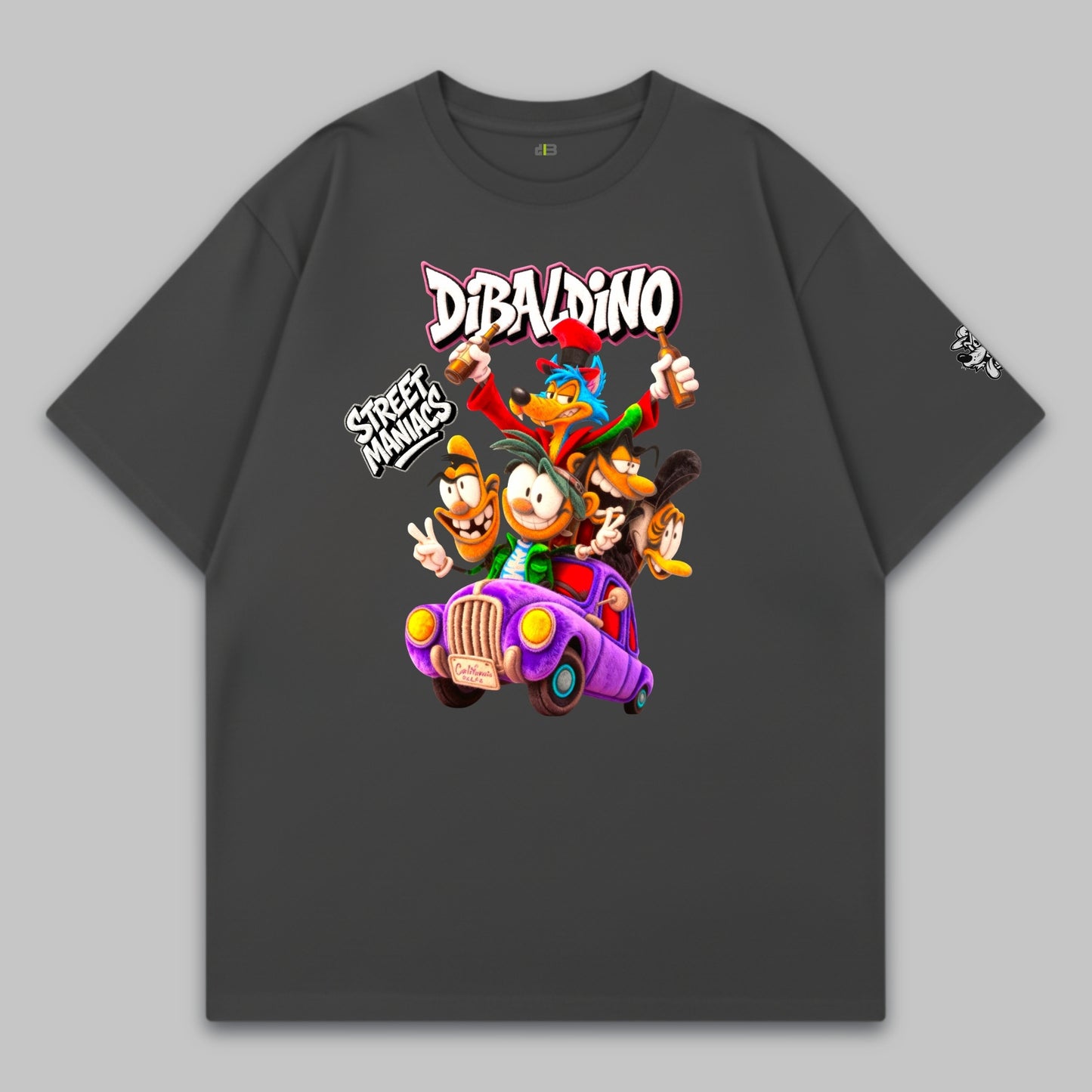 Street Maniacs Ride – Wild Cartoon Crew – Oversize Baumwoll-T-Shirt