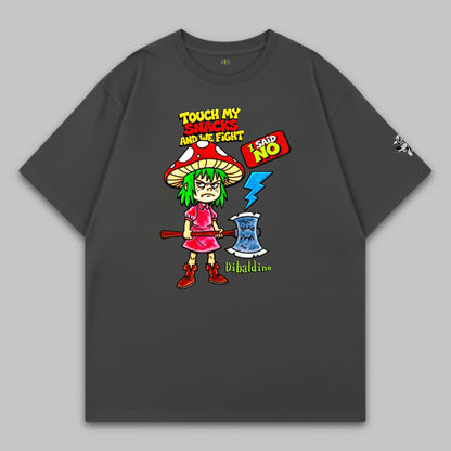 Touch My Snacks and We Fight – Oversized Cotton T-Shirt