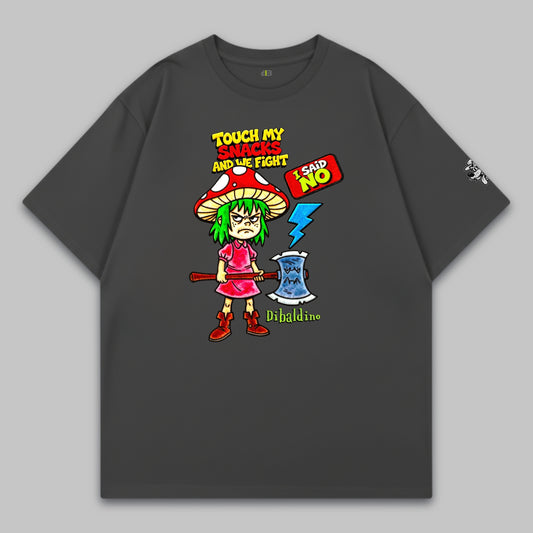 Touch My Snacks and We Fight – Oversize Baumwoll-T-Shirt