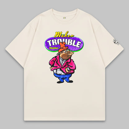 Trouble Maker – Oversize Baumwoll-T-Shirt