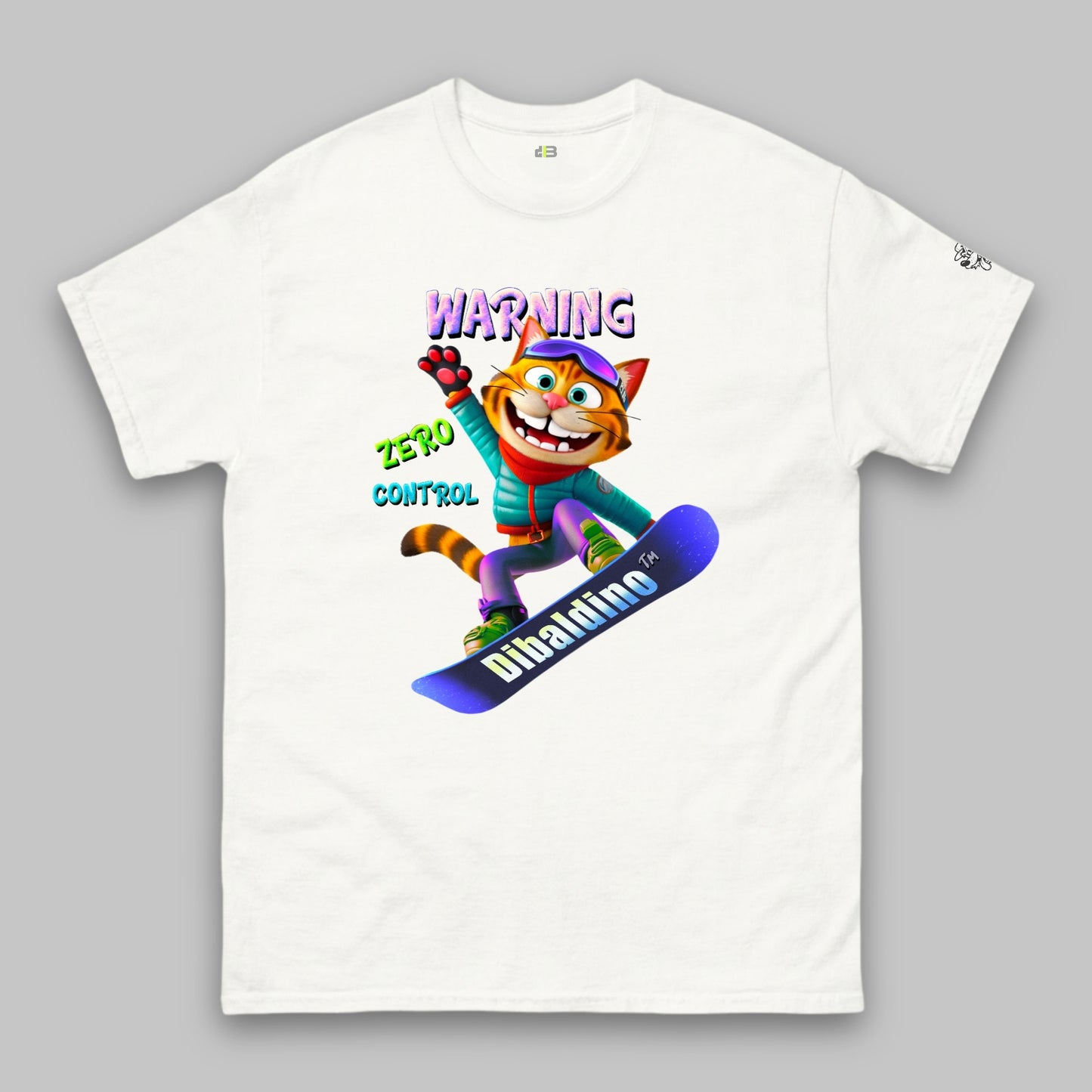 Warning: Zero Control Cat Rider – Klassisches Unisex-T-Shirt