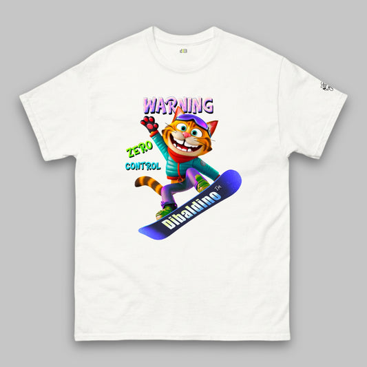 Warning: Zero Control Cat Rider – Unisex Classic T-Shirt