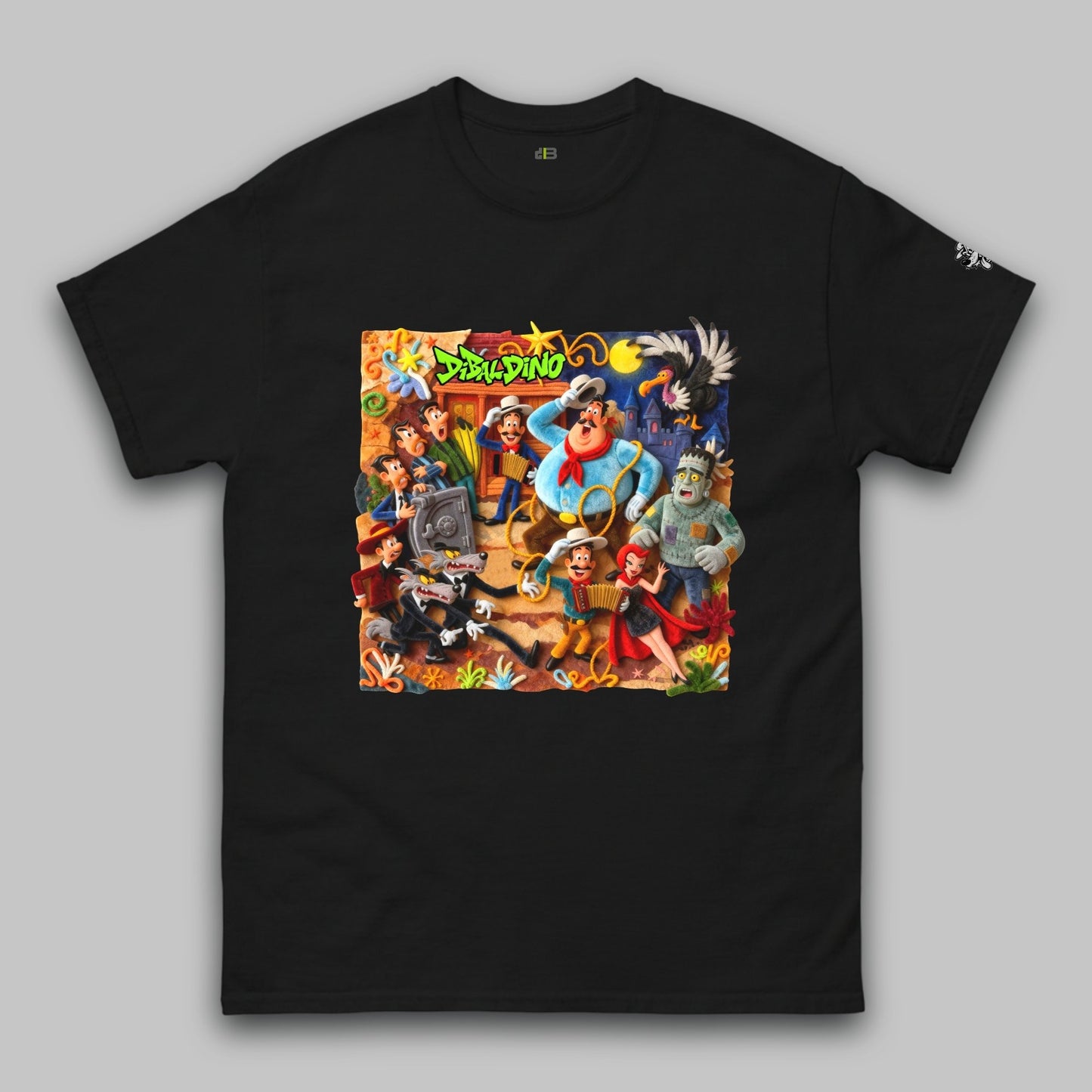 Wild West Chaos Cartoon – Klassisches Unisex-T-Shirt