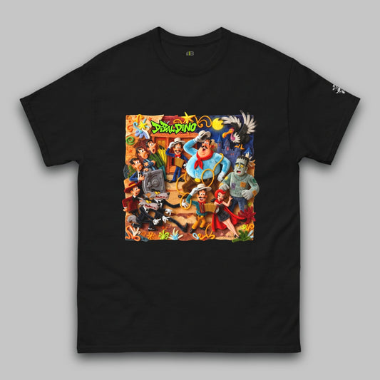 Wild West Chaos Cartoon – Klassisches Unisex-T-Shirt